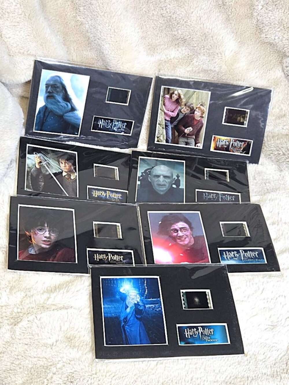 Lot of 7 Harry Potter 35mm Film Cell MiniCells Mounted AUTHENTIC COA #F